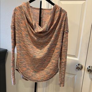 Free People Multicolor Cowl Neck Sweater
